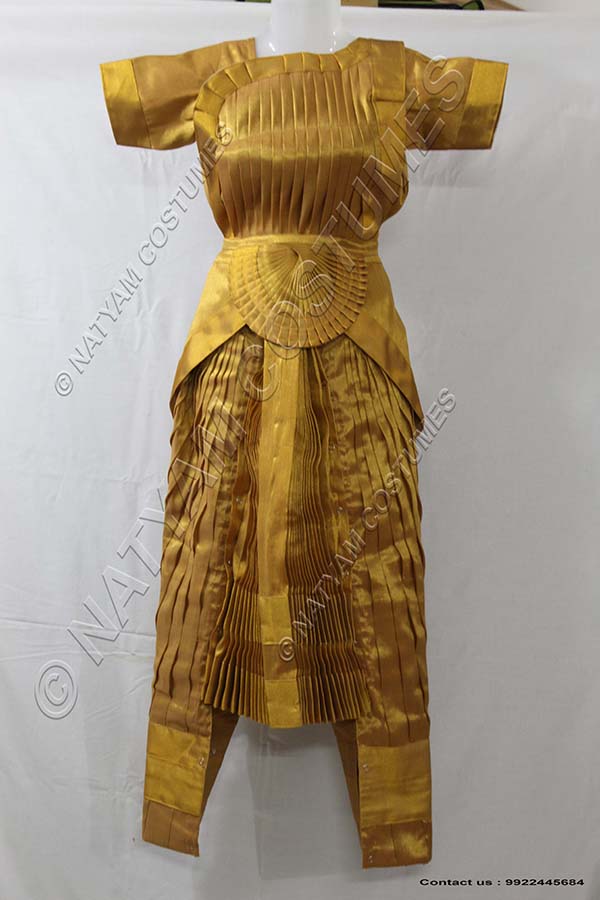 Tissue Gold bharatanatyam dress