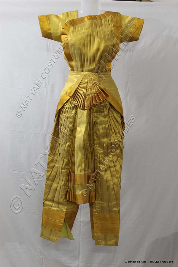 Tissue Gold bharatanatyam dress