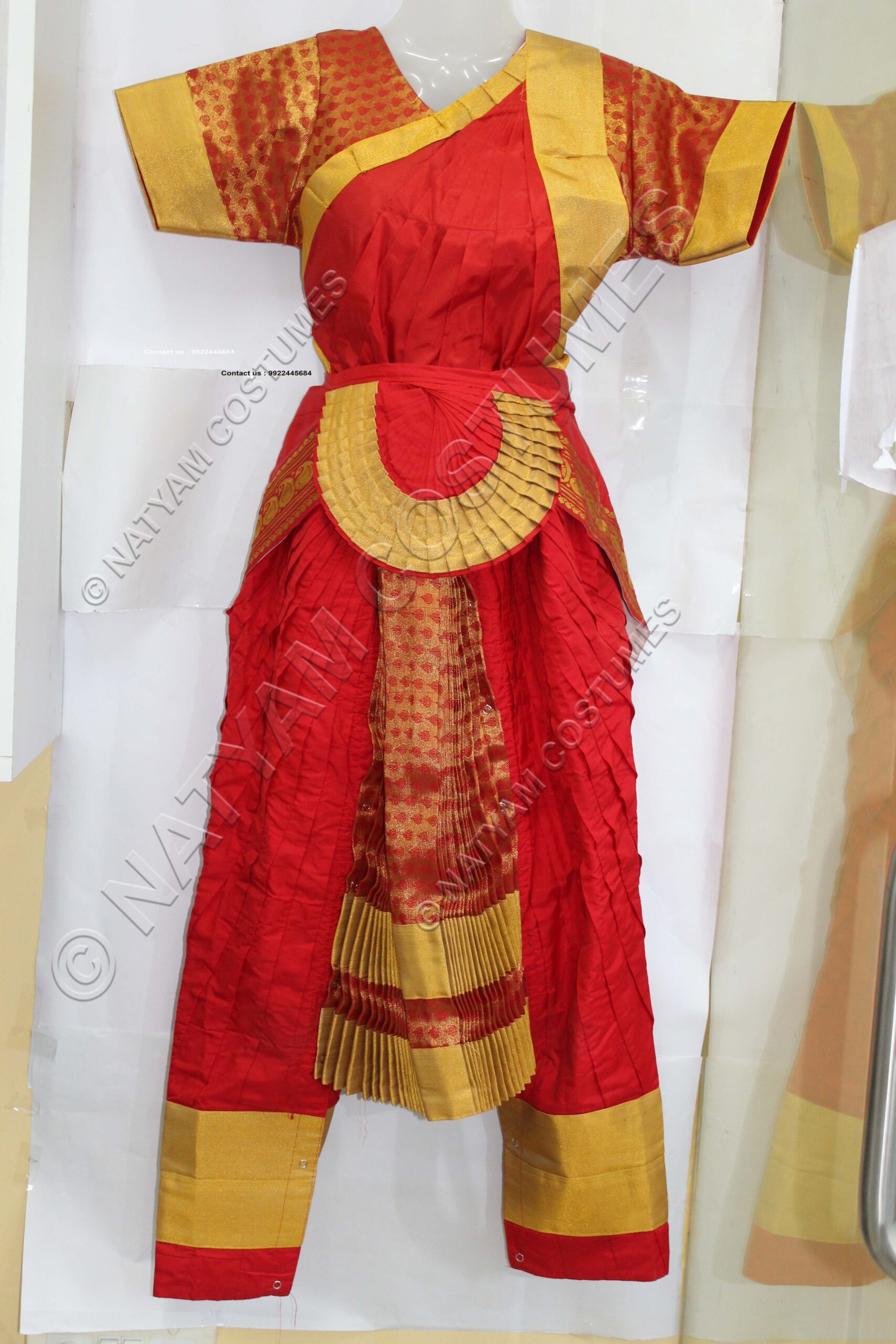 Red bharatanatyam dress
