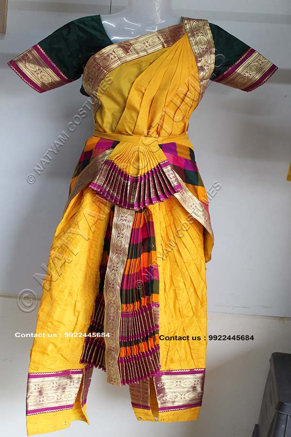 Yellow bharatanatyam dress