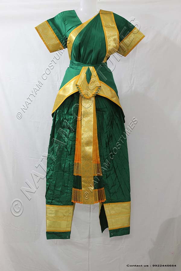 Green bharatanatyam dress
