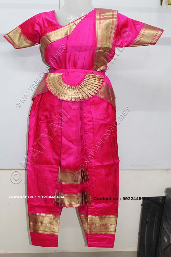 Pink bharatanatyam dress