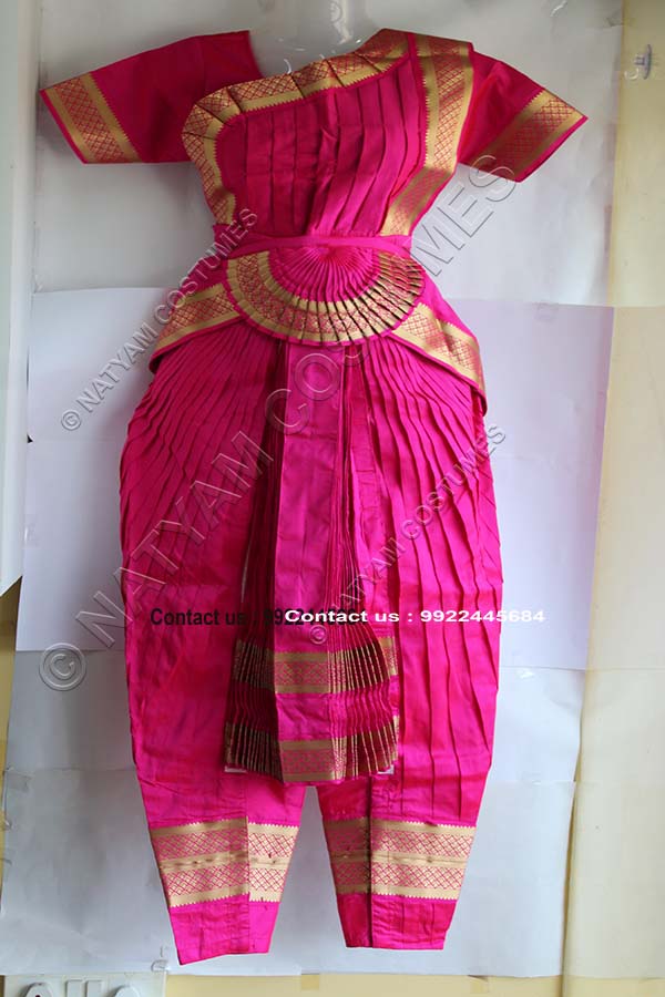 Pink bharatanatyam dress
