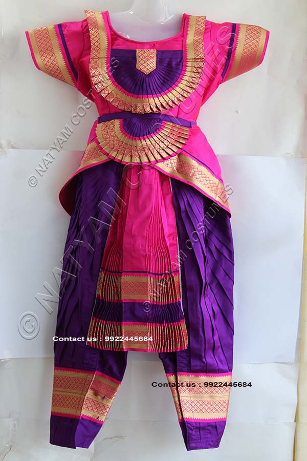 Purple and Pink bharatanatyam dress