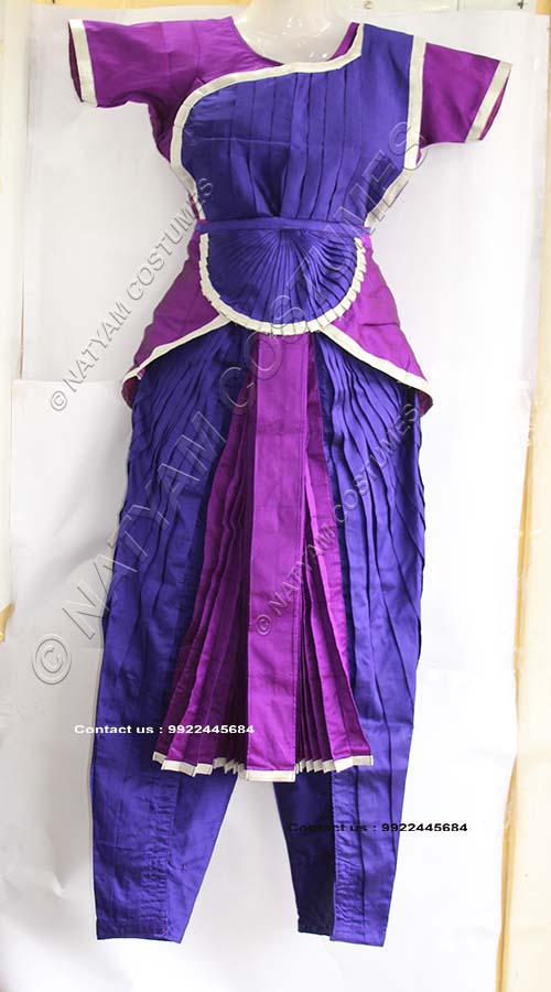 Purple and Dark Magenta bharatanatyam dress
