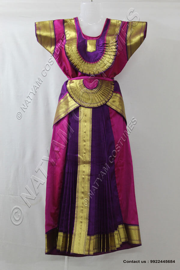 Magenta and Purple bharatanatyam dress