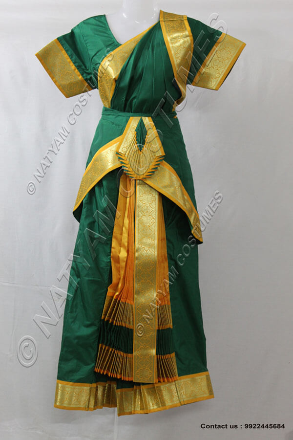 Green bharatanatyam dress