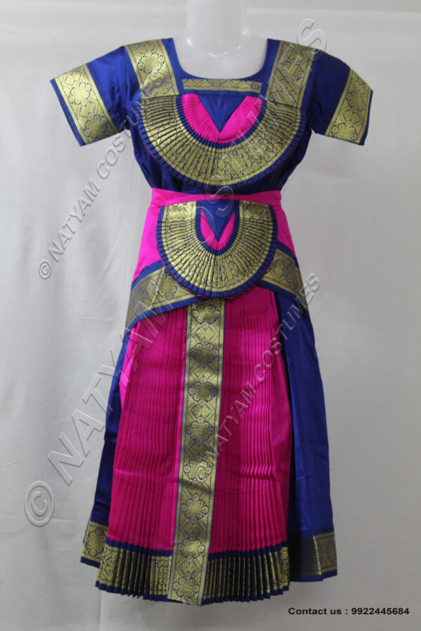 Blue and Pink bharatanatyam dress