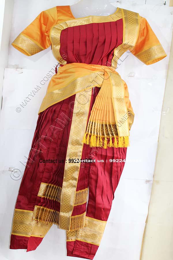 kuchipudi dress dark green and gold
