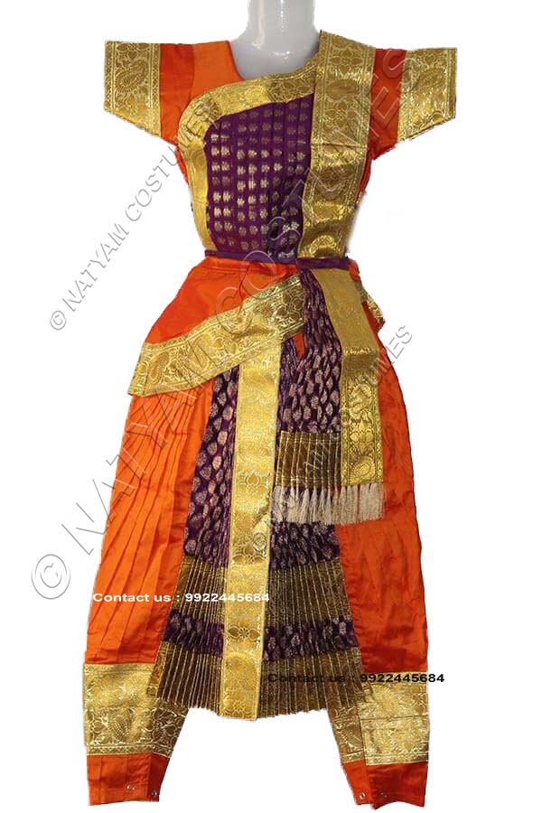 kuchipudi dress dark green and gold